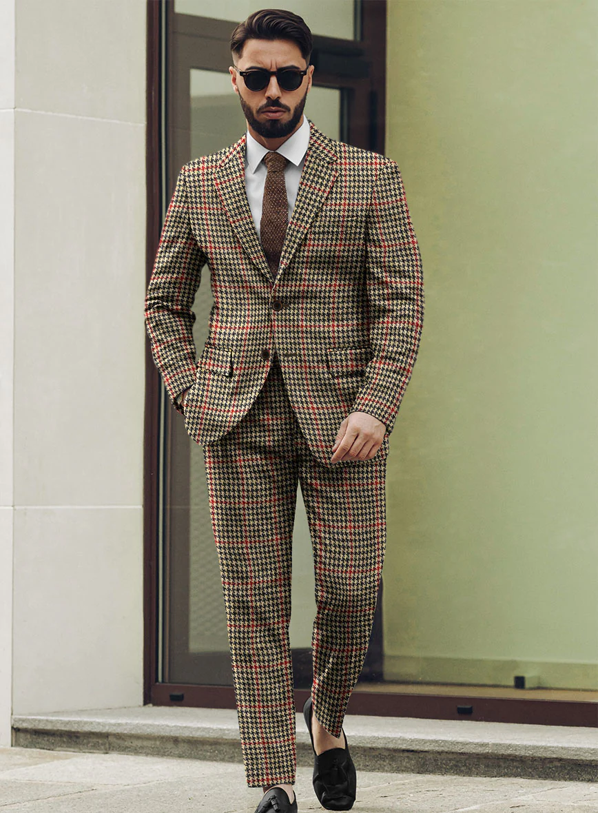 Harris Tweed Carmine Beige Suit - Image 2