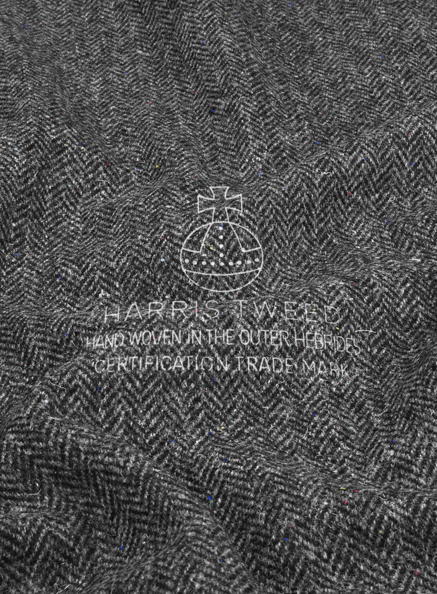 Harris Tweed Charcoal Chevron Jacket - Image 4