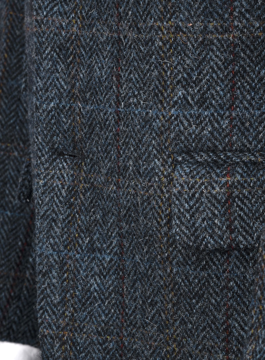 Harris Tweed Country Blue Suit - Image 5