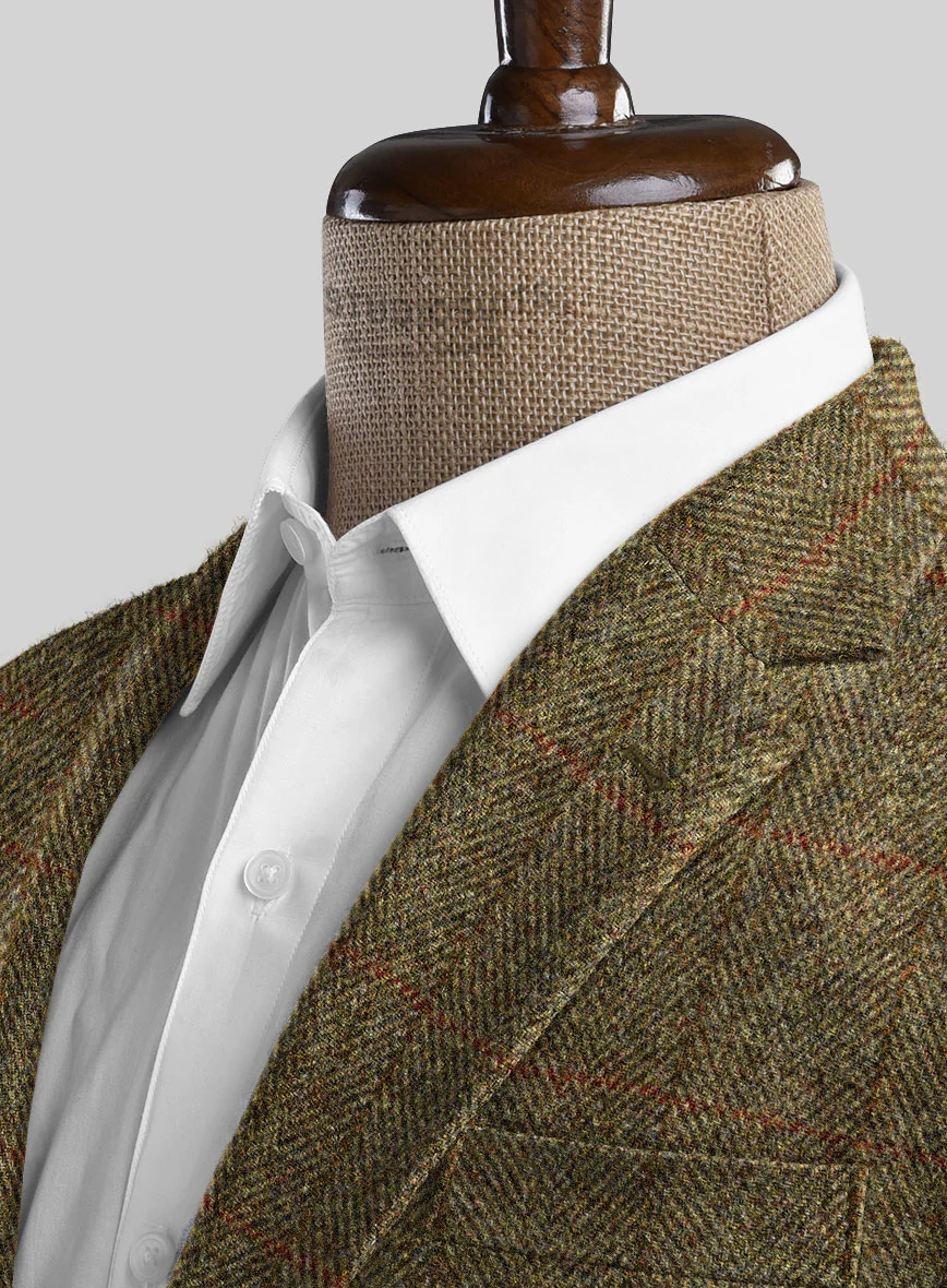 Harris Tweed Country Brown Check Jacket - Image 3