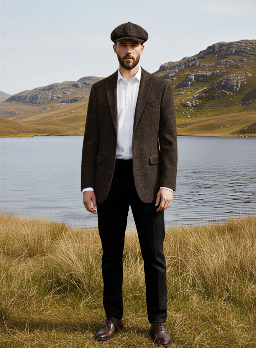 Harris Tweed Country Dark Brown Jacket - Image 3