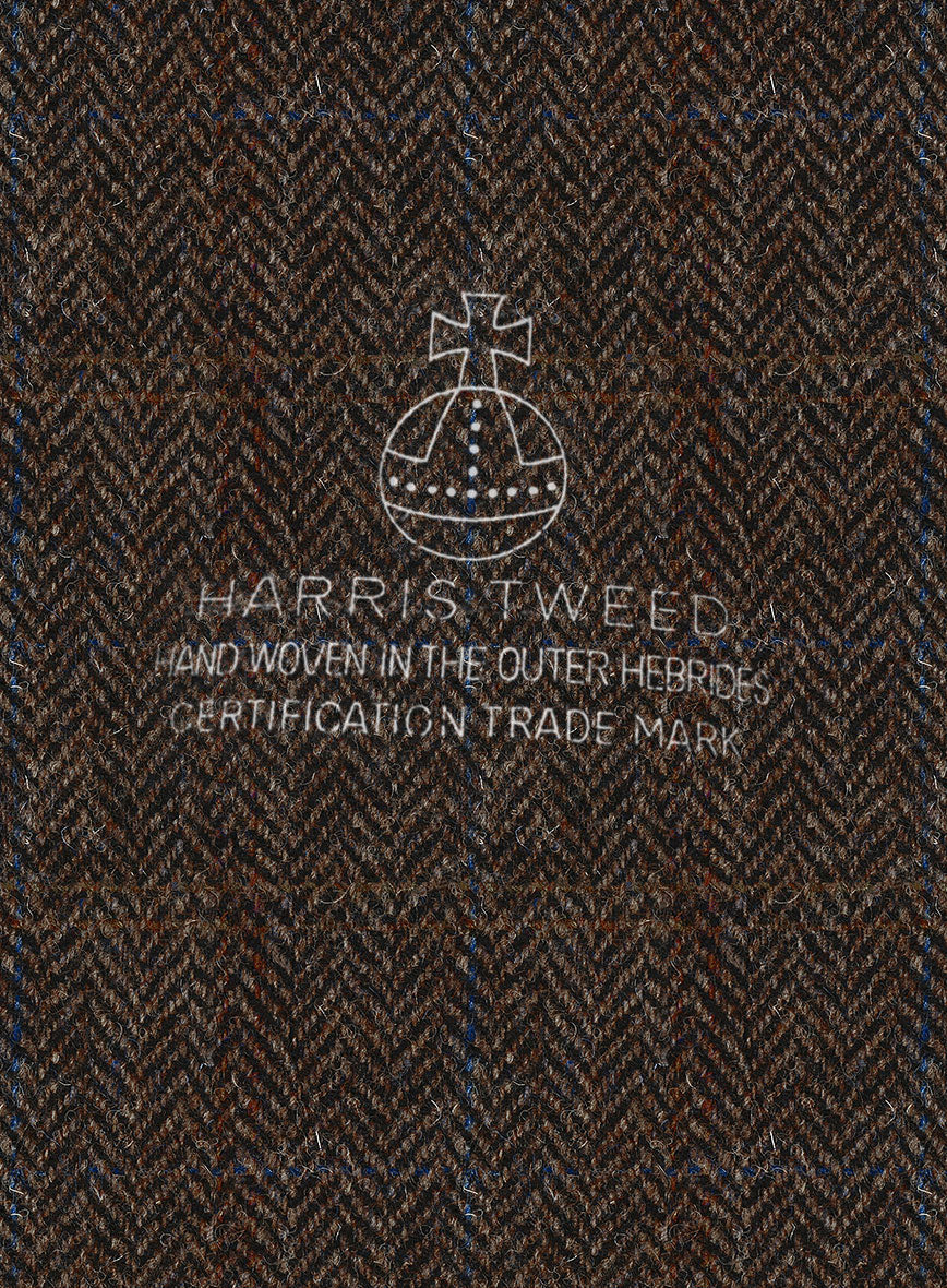Harris Tweed Country Dark Brown Newsboy Cap - Image 5