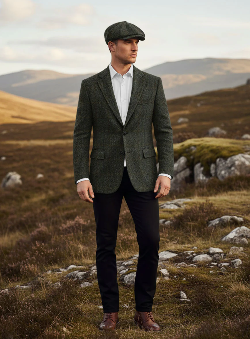 Harris Tweed Country Green Jacket - Image 4