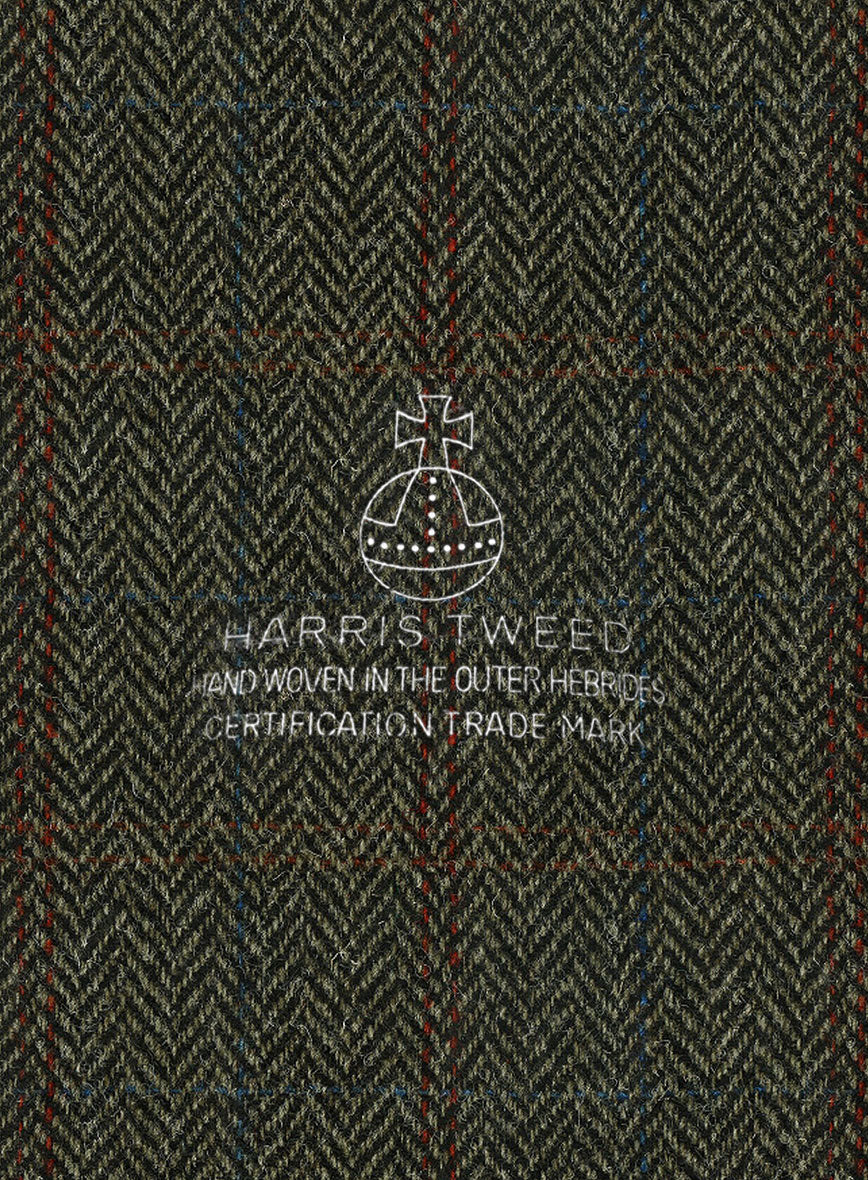 Harris Tweed Country Green Double Breasted Suit - Image 4