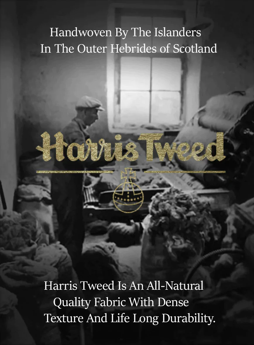 Harris Tweed Dark Gray Herringbone GQ Overcoat - Image 5