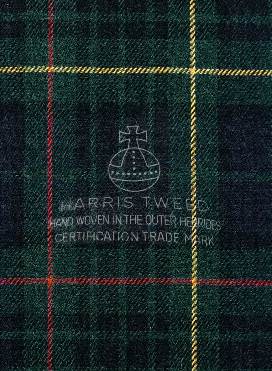 Harris Tweed Dark Green Tartan Suit - Image 7