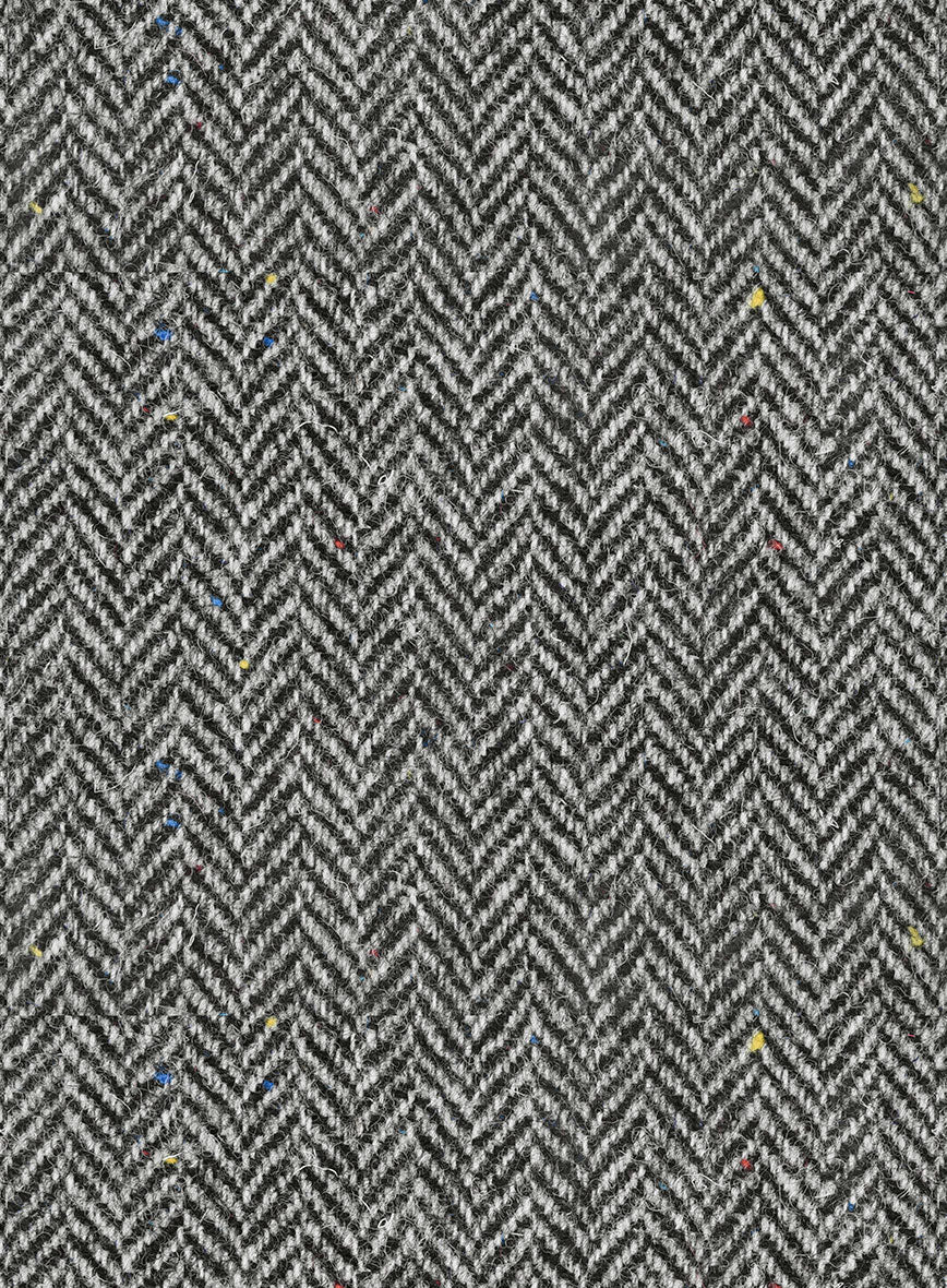 Harris Tweed Gray Chevron Jacket - Image 3