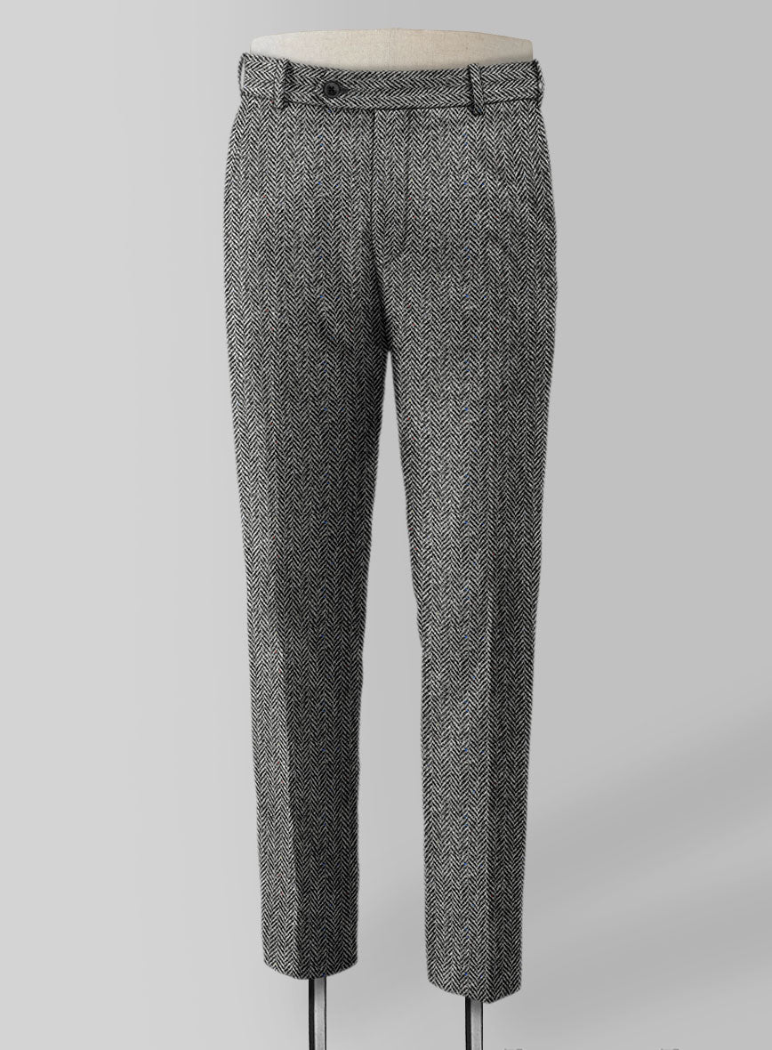 Harris Tweed Gray Chevron Pants - Image 2