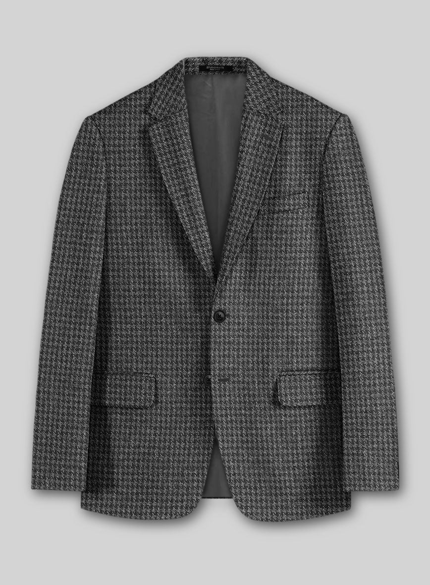 Harris Tweed Houndstooth Dark Gray Jacket