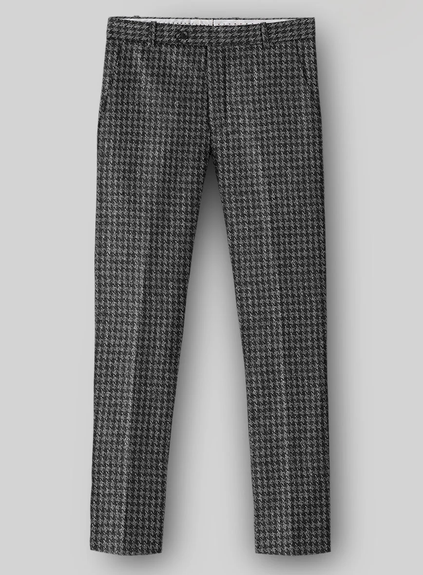 Harris Tweed Houndstooth Dark Gray Pants
