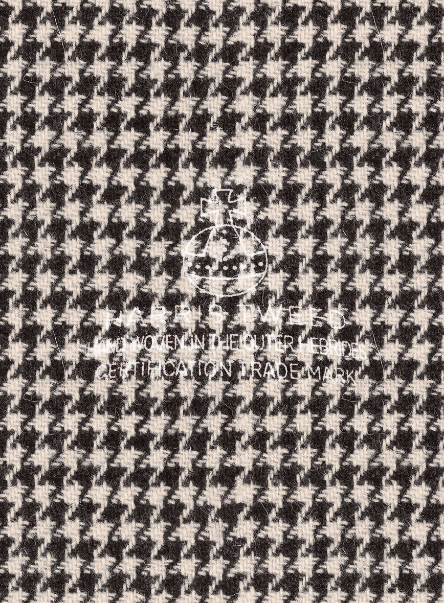 Harris Tweed Houndstooth Ebony Brown Jacket - Image 3