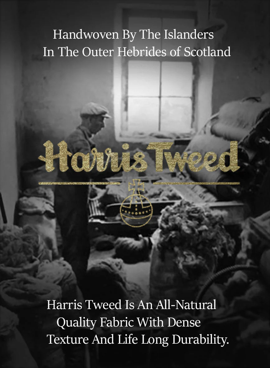 Harris Tweed Houndstooth Ebony Brown Pants - Image 6