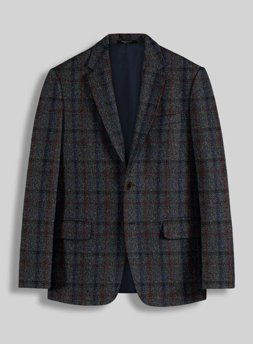 Harris Tweed Ice Blue Check Suit - Image 3