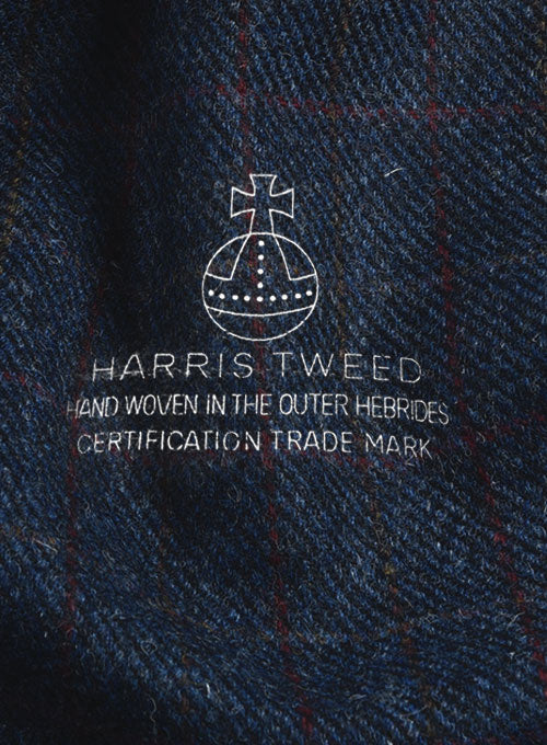 Harris Tweed King Blue Pea Coat - Image 4