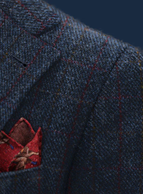 Harris Tweed King Blue Suit - Image 4