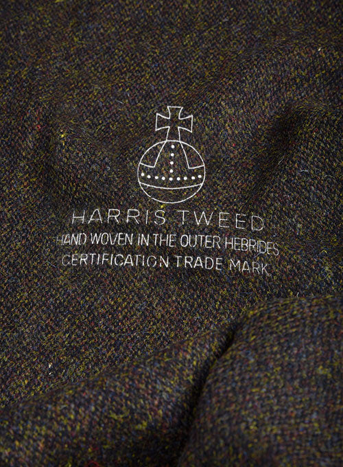 Harris Tweed Melange Brown Double Breasted Jacket - Image 4