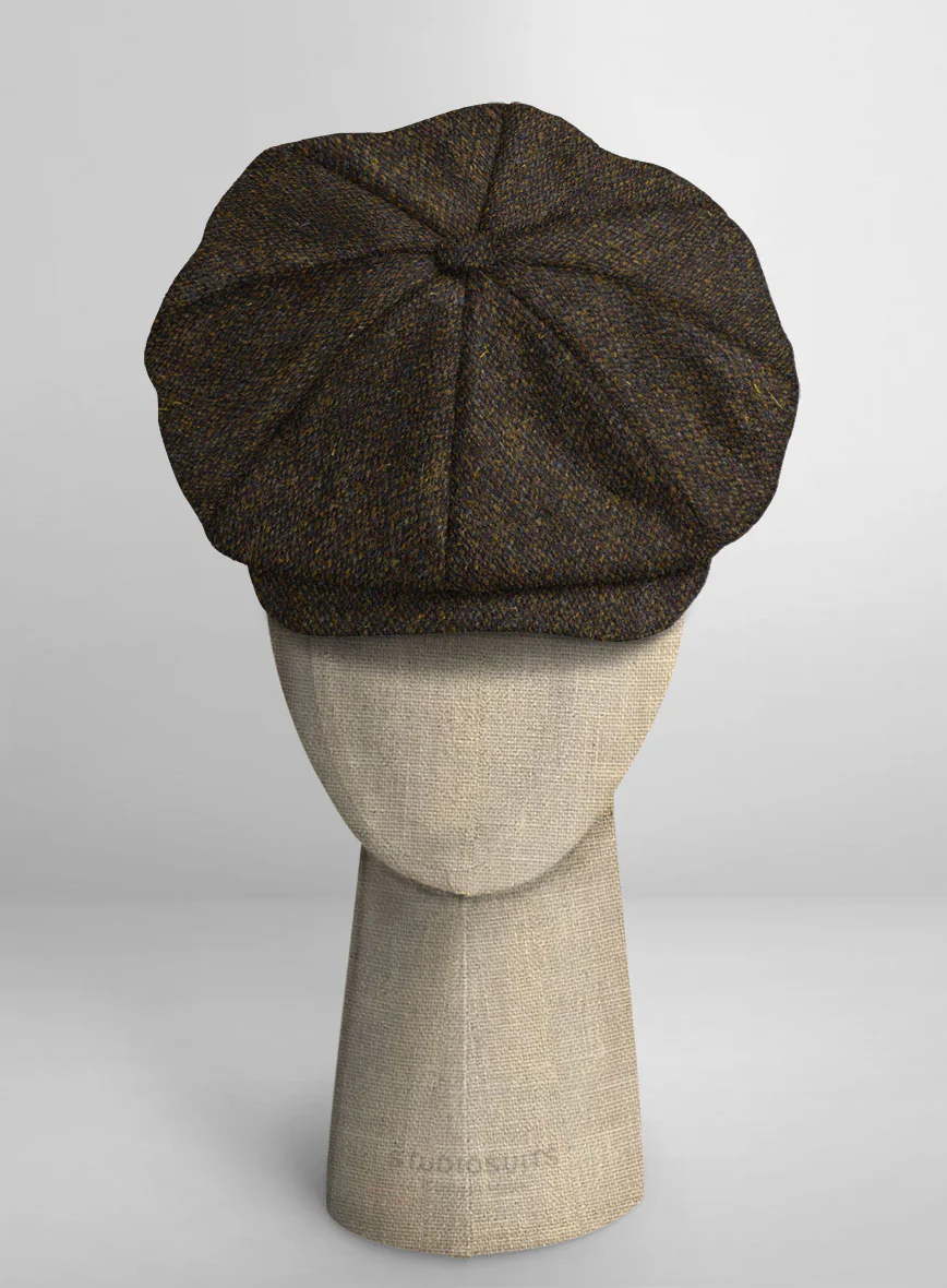 Harris Tweed Melange Brown Newsboy Cap