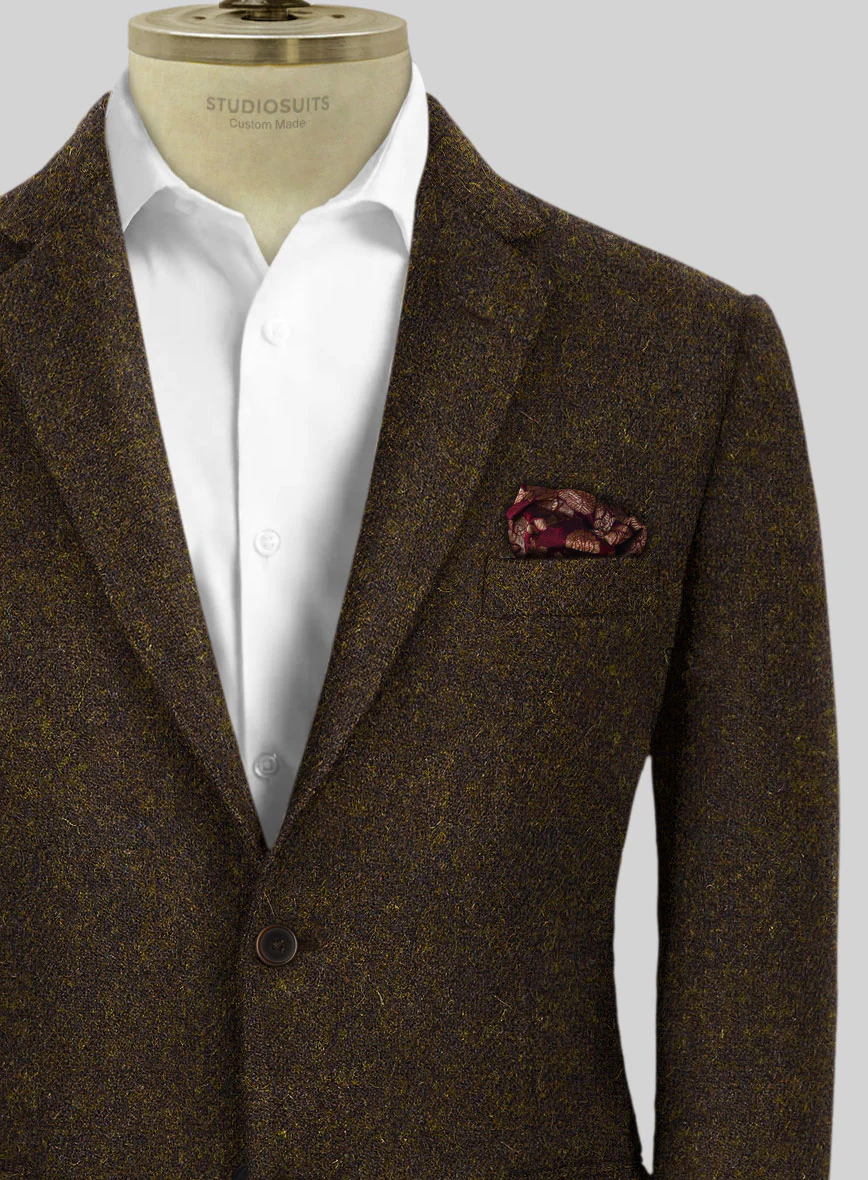 Harris Tweed Melange Dark Brown Jacket - Image 2
