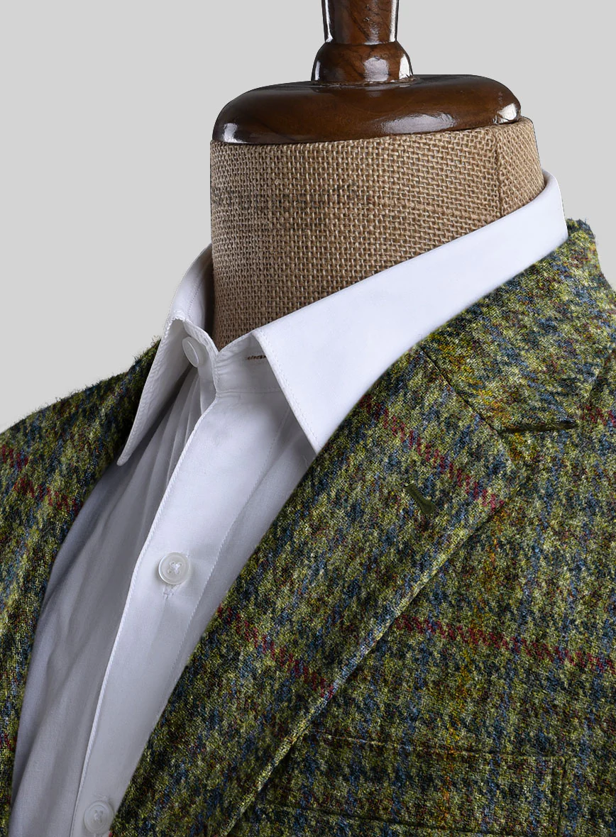 Harris Tweed Moss Green Houndstooth Suit - Image 5