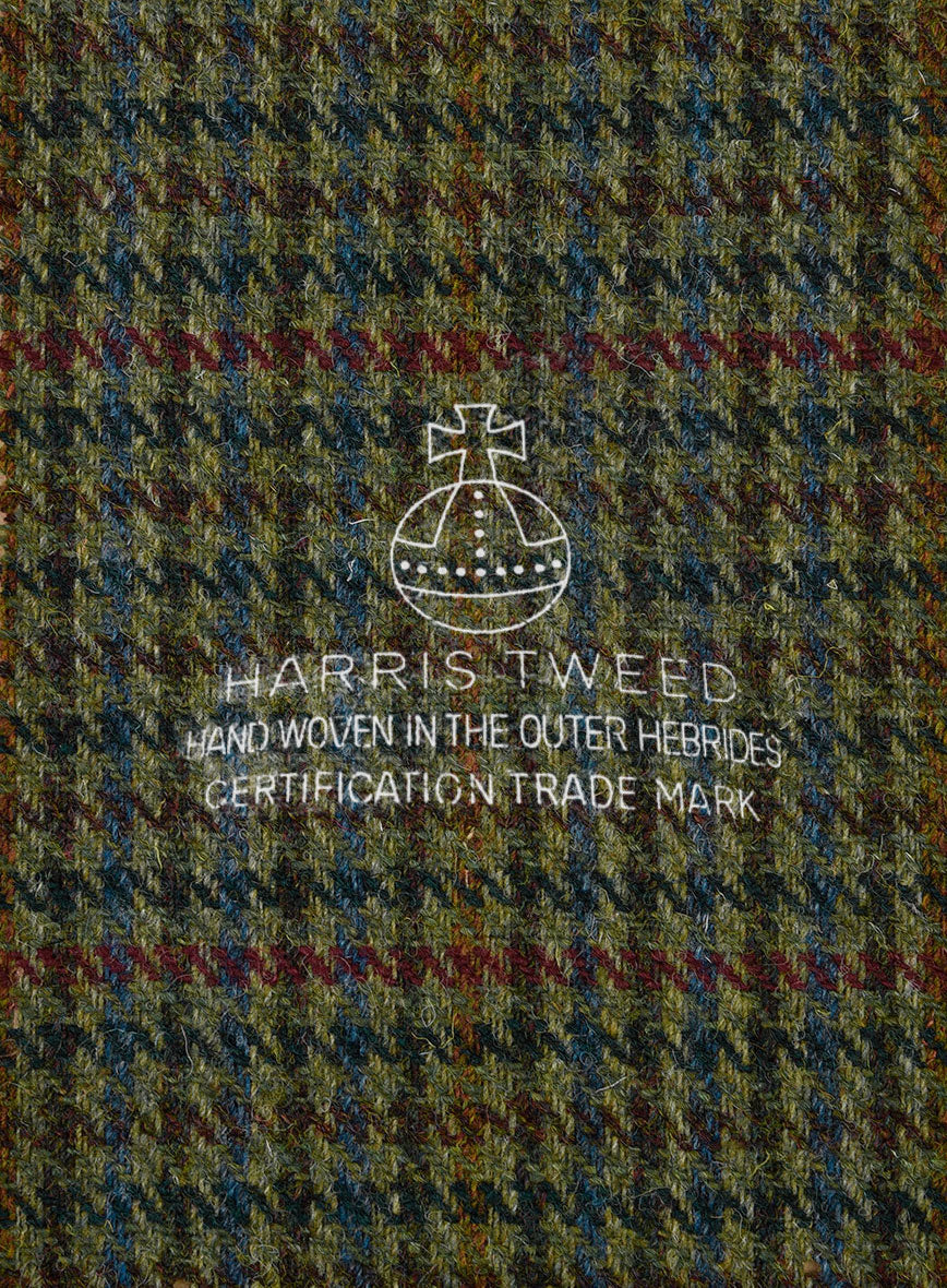 Harris Tweed Moss Green Houndstooth Jacket - Image 4