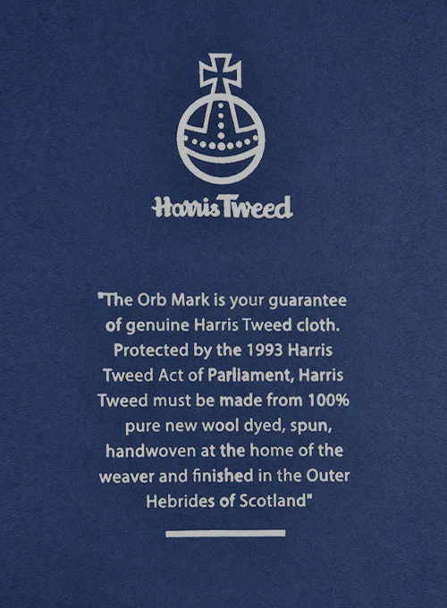 Harris Tweed Navy Speckled Pea Coat - Image 5