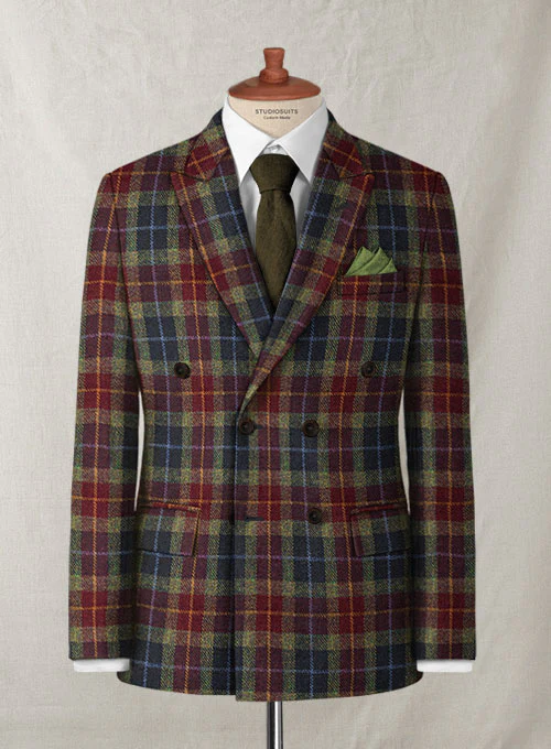 Harris Tweed Oscar Tartan Double Breasted Jacket
