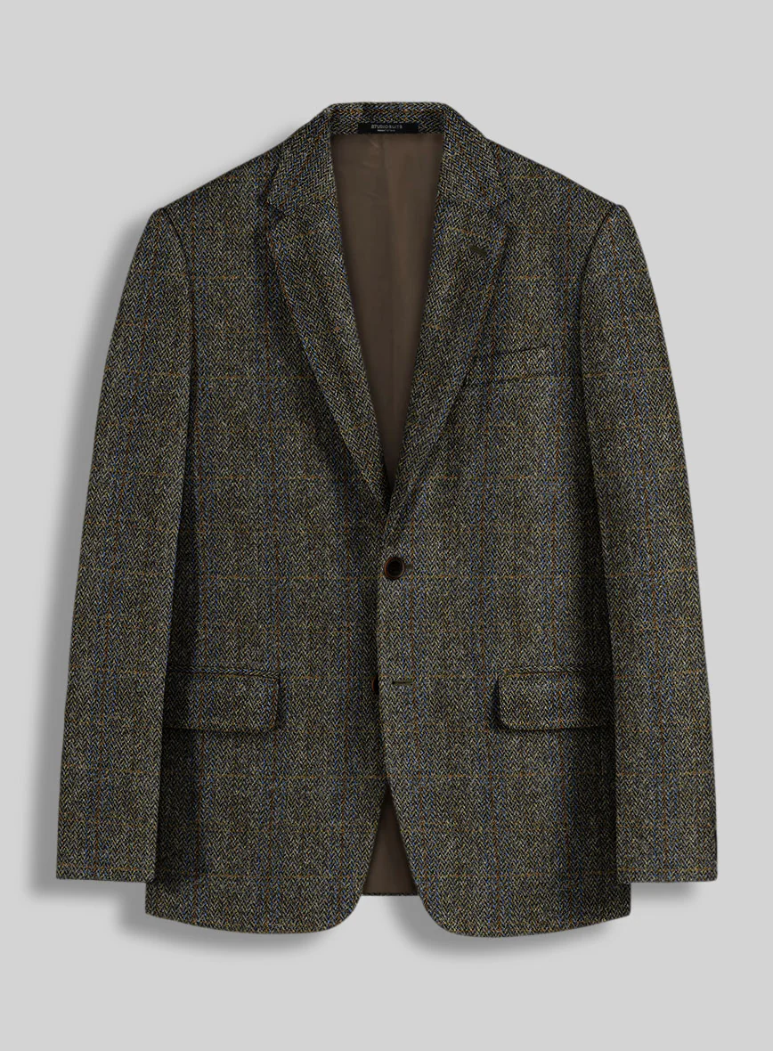 Harris Tweed Ranger Gray Blue Jacket
