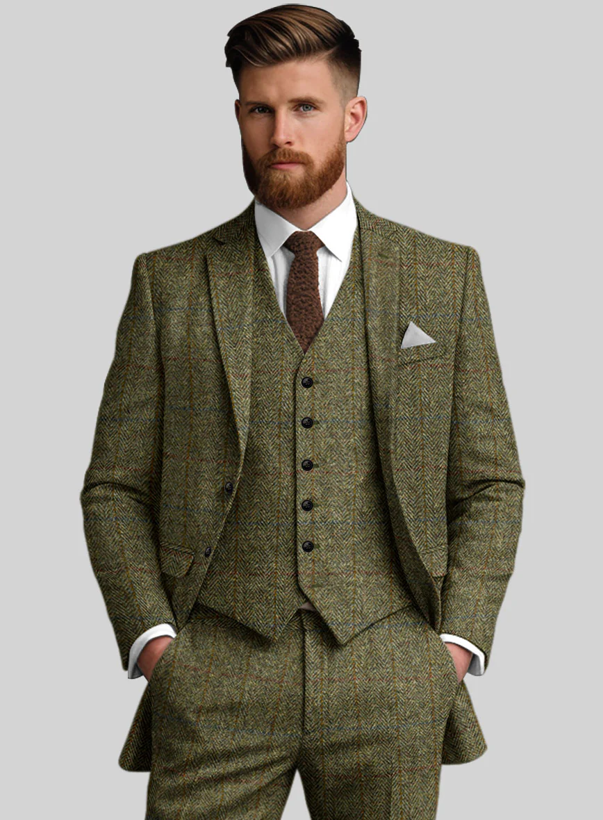 Harris Tweed Ranger Green Suit - Image 4