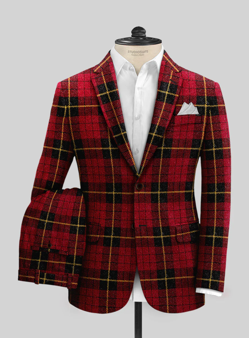 Harris Tweed Redcrest Tartan Suit - Image 2