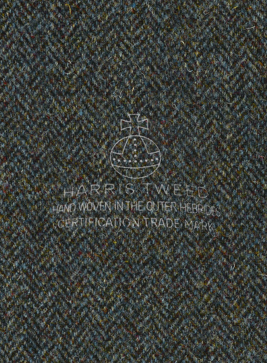 Harris Tweed Ridge Blue Herringbone Jacket - Image 5