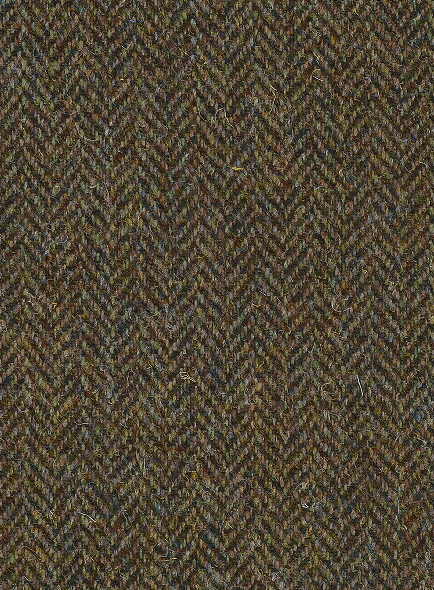 Harris Tweed Ridge Brown Herringbone Newsboy Cap - Image 5