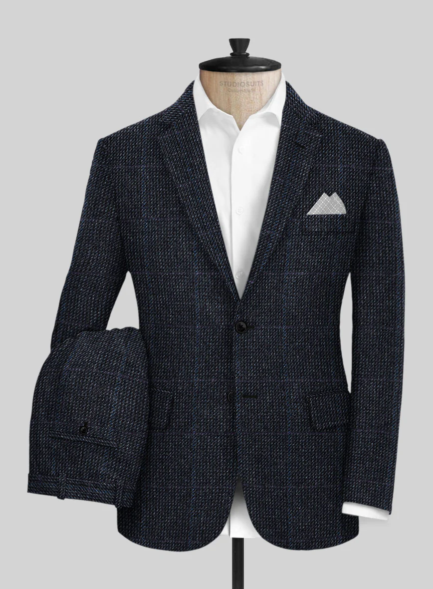 Harris Tweed Rope Blue Suit