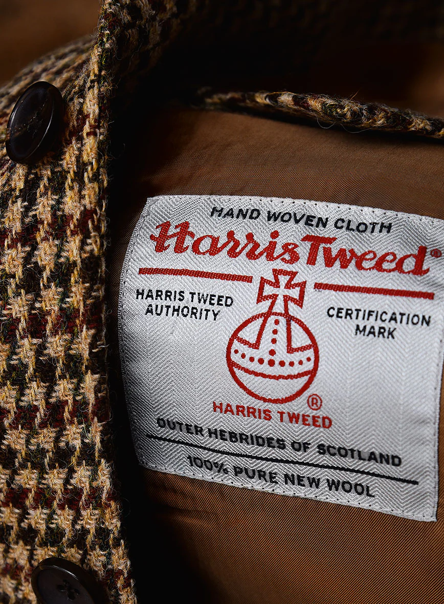 Harris Tweed Russet Houndstooth Patch Pocket Jacket - Image 2