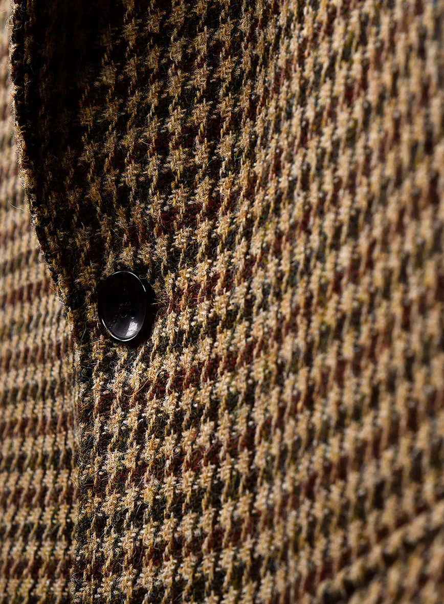 Harris Tweed Russet Houndstooth Patch Pocket Jacket - Image 4