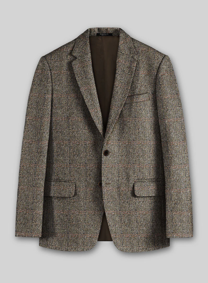 Harris Tweed Rustic Brown Herringbone Jacket