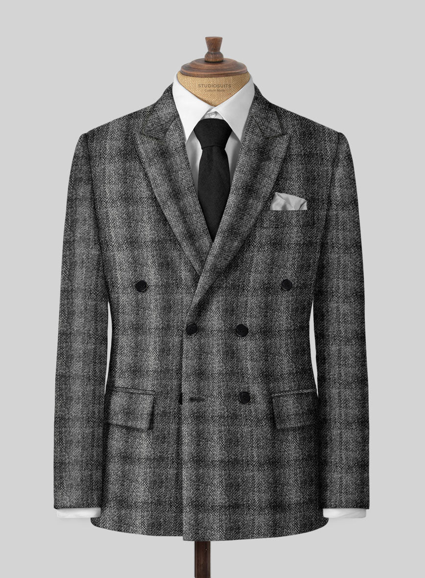 Harris Tweed Scot Gray Double Breasted Jacket