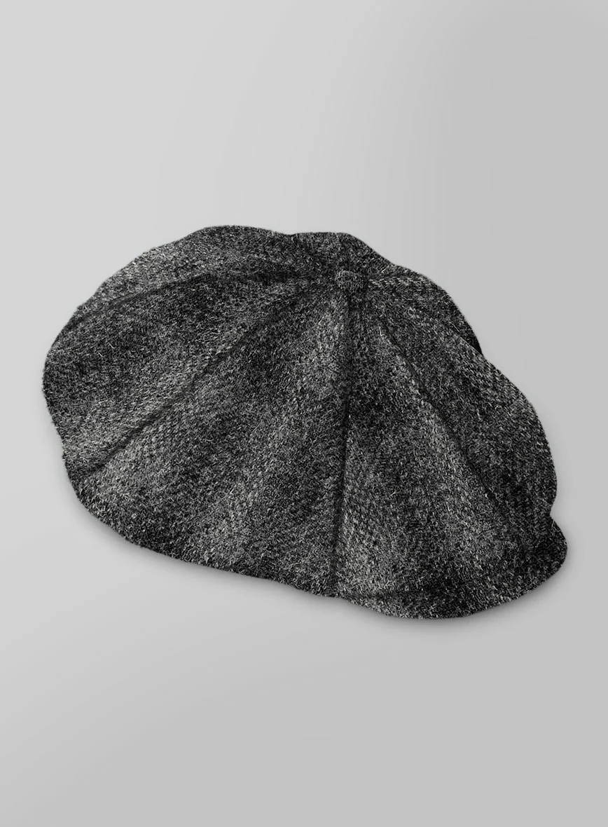 Harris Tweed Scot Gray Newsboy Cap - Image 2