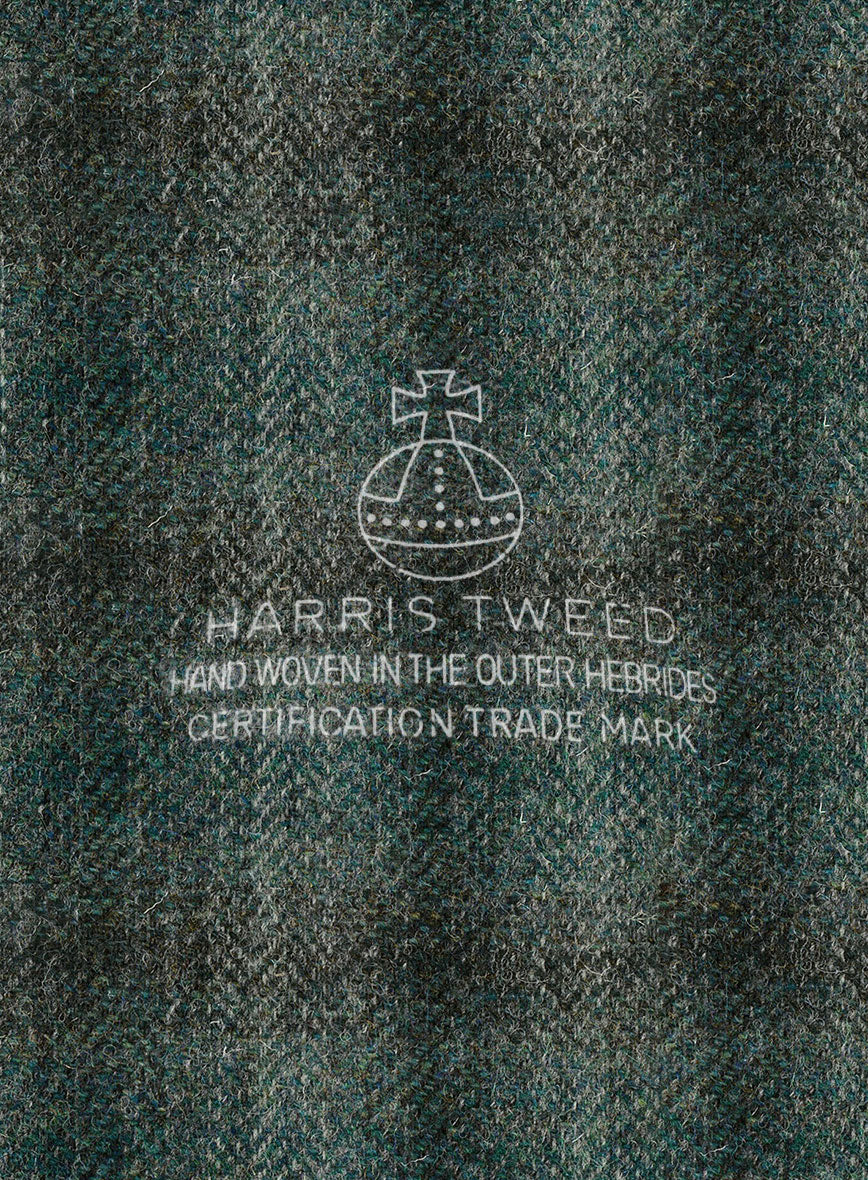 Harris Tweed Scot Green Hunting Vest - Image 4