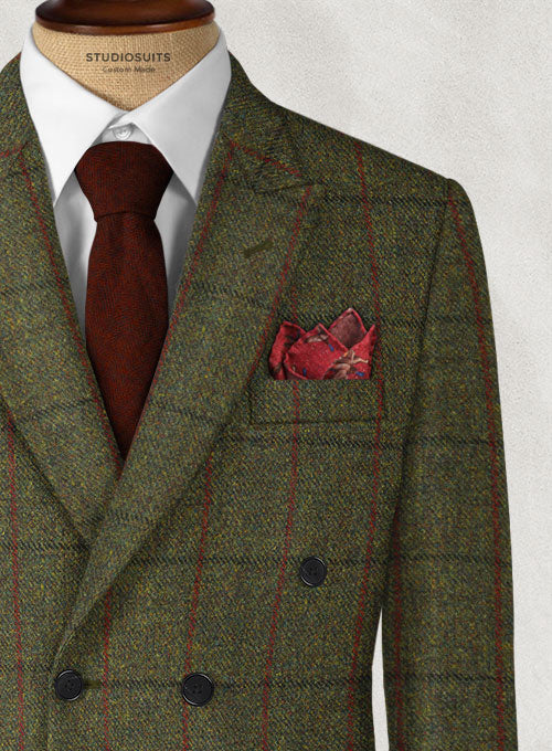 Harris Tweed Seaforth Green Double Breasted Suit - Image 4