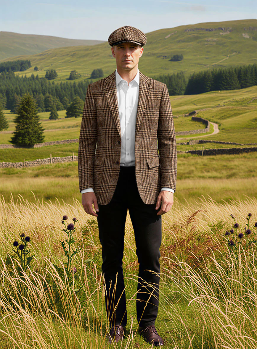 Harris Tweed Tan Glen Jacket - Image 4