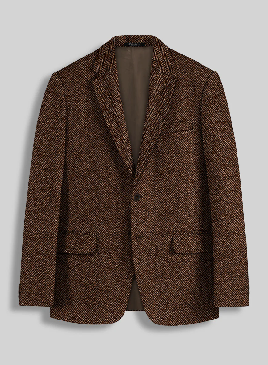 Harris Tweed Walnut Herringbone Suit - Image 3
