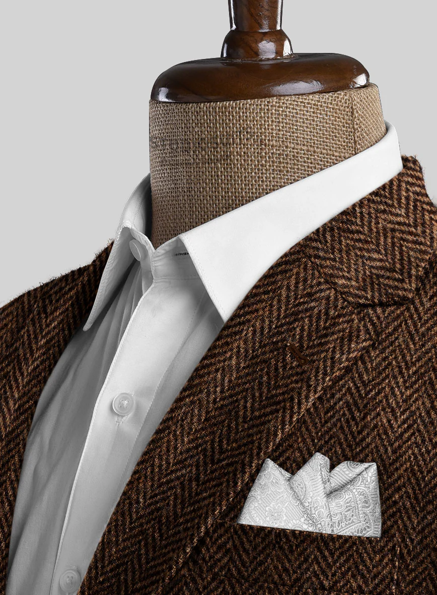 Harris Tweed Walnut Herringbone Suit - Image 5