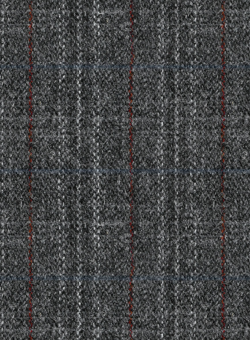 Harris Tweed Welsh Gray Newsboy Cap - Image 5