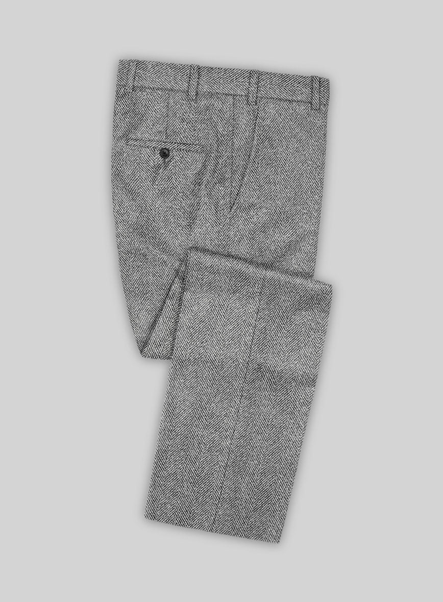 Harris Tweed Wide Herringbone Gray Suit - Image 6