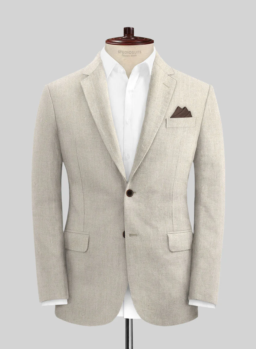Heavy Linen Beige Jacket