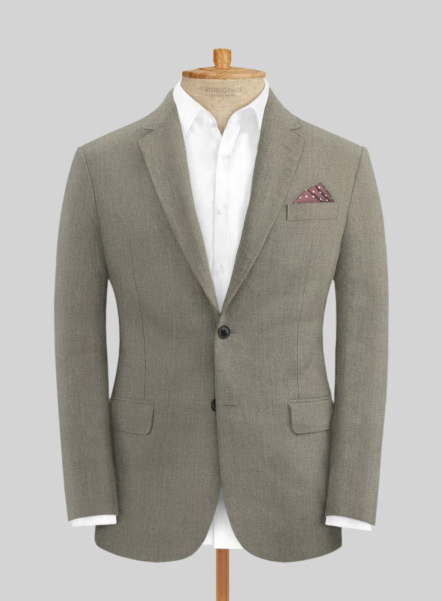 Heavy Linen Sage Green Suit - Image 3
