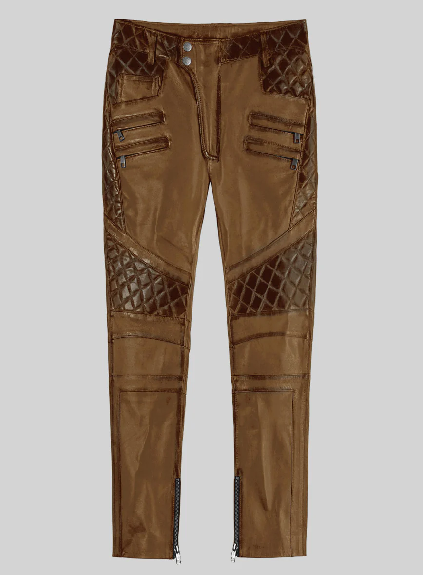 Hector Burnt Tan Leather Pants