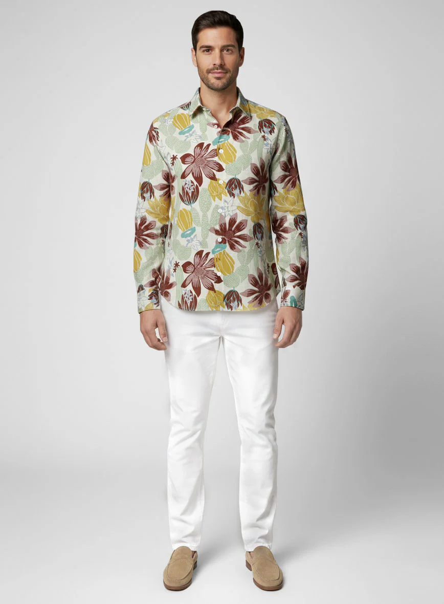 Heritage Floral Cotton Shirt - Image 4
