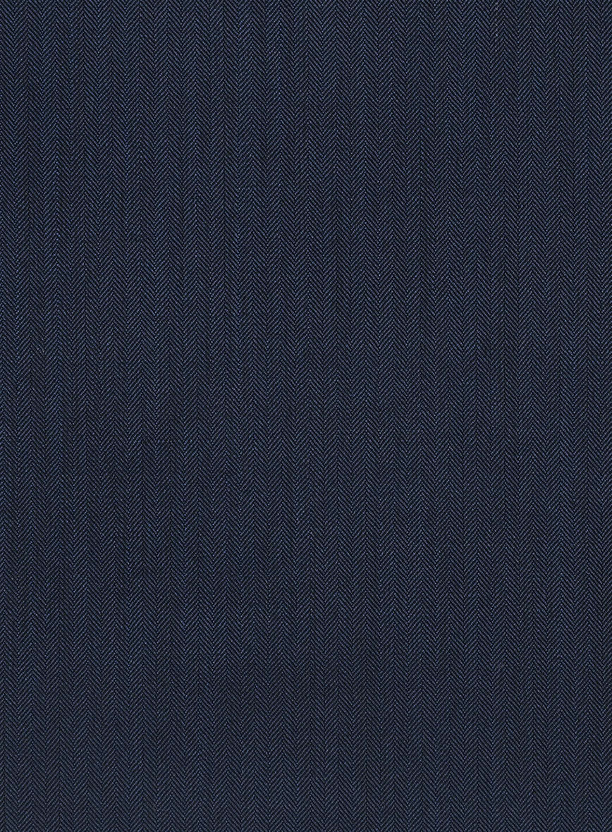 Herringbone Wool Royal Blue Suit - Image 7