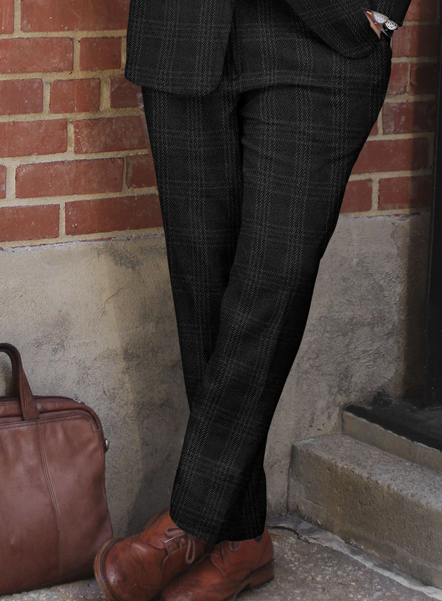 Highlander Black Tartan Tweed Pants - Image 2